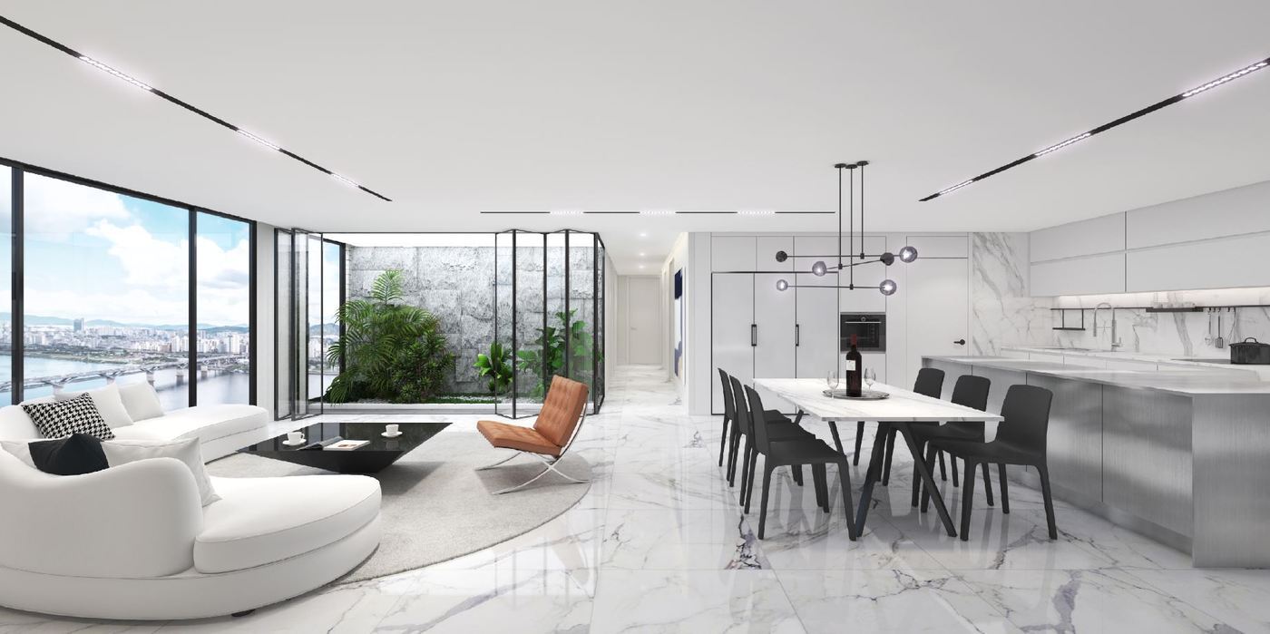 본문 이미지 - 바이오필릭테라스 신평면도 투시도,/포스코이앤씨 제공