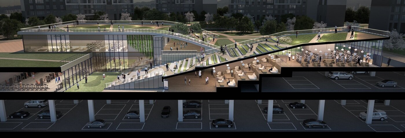 본문 이미지 - '클럽 더샵' 친환경 디자인 웨이브타입 단면도./포스코이앤씨 제공