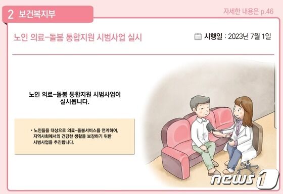 노인 의료-돌봄 통합지원 시범사업 실시(보건복지부 제공)