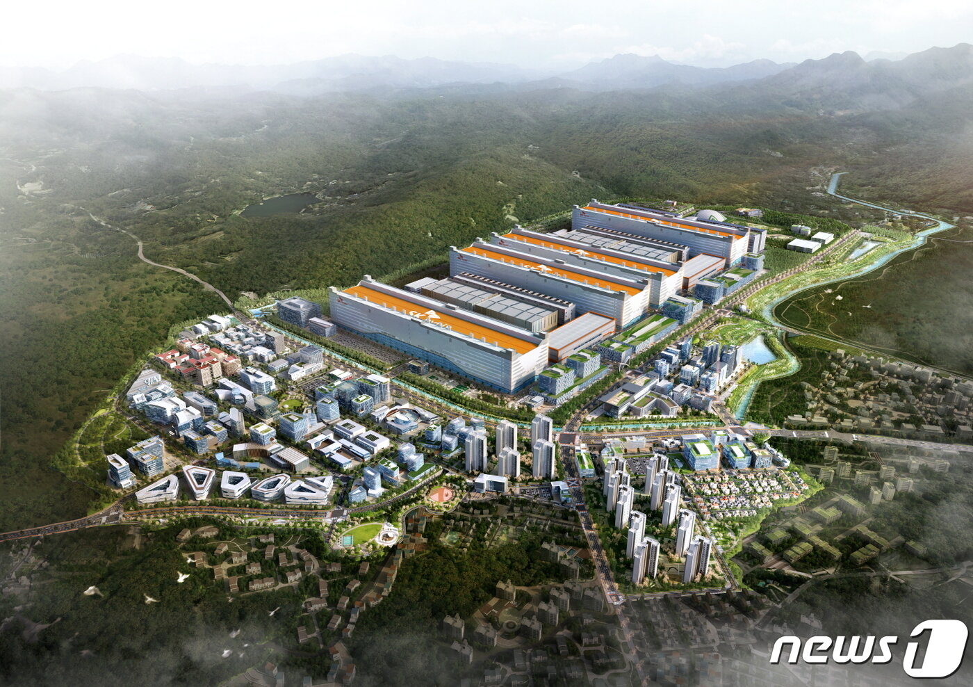 본문 이미지 - 용인 반도체클러스터 일반산업단지 조감도.&#40;용인시 제공&#41; ⓒ News1 김평석 기자