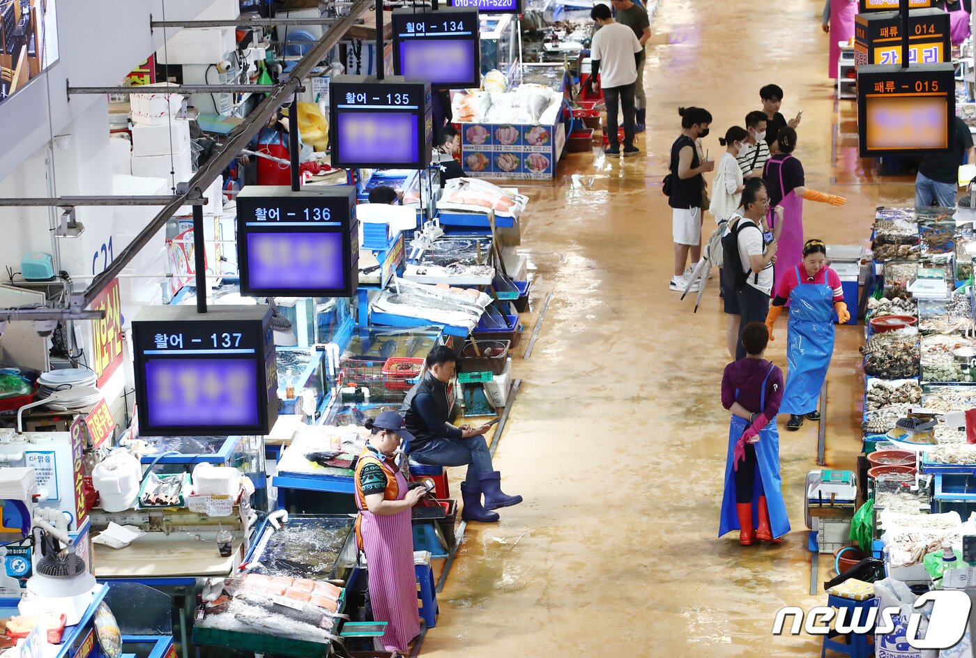 본문 이미지 - 서울 노량진수산시장. 2023.6.30/뉴스1 ⓒ News1 김민지 기자