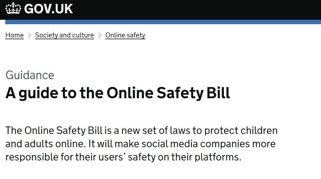 본문 이미지 - 영국이 '온라인안전법'을 올해 안에 제정할 계획이다. 온라인 플랫폼 제공자에게 악플을 포함한 불법 및 유해 콘텐츠로부터 이용자들을 보호하도록 하는 주의 의무를 부과한다. (영국 정부 갈무리)