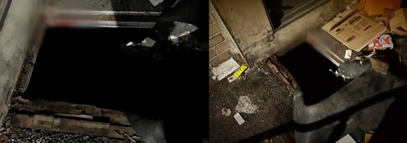 본문 이미지 - 검은색 고무 매트로 덮여져 있던 환기구. (JTBC)