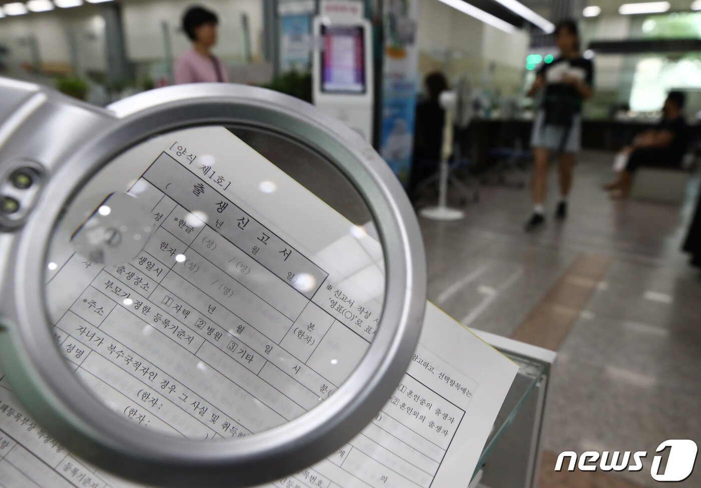 본문 이미지 - 서울 시내의 구청에 놓인 출생신고서./뉴스1 ⓒ News1 김민지 기자