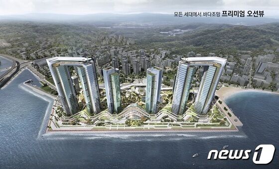 부산 수영구 남천삼익비치 재건축 조감도.(ANU디자인그룹건축사무소 제공)