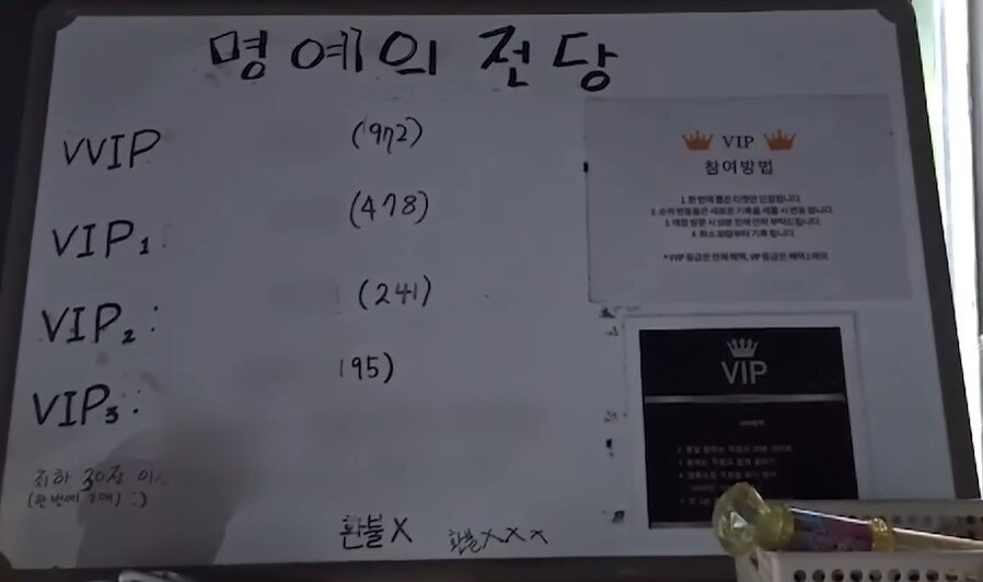 본문 이미지 - 업체는 VVIP를 한 명으로 제한해 10대들 간 무한 경쟁을 유도했다. (SBS 갈무리)