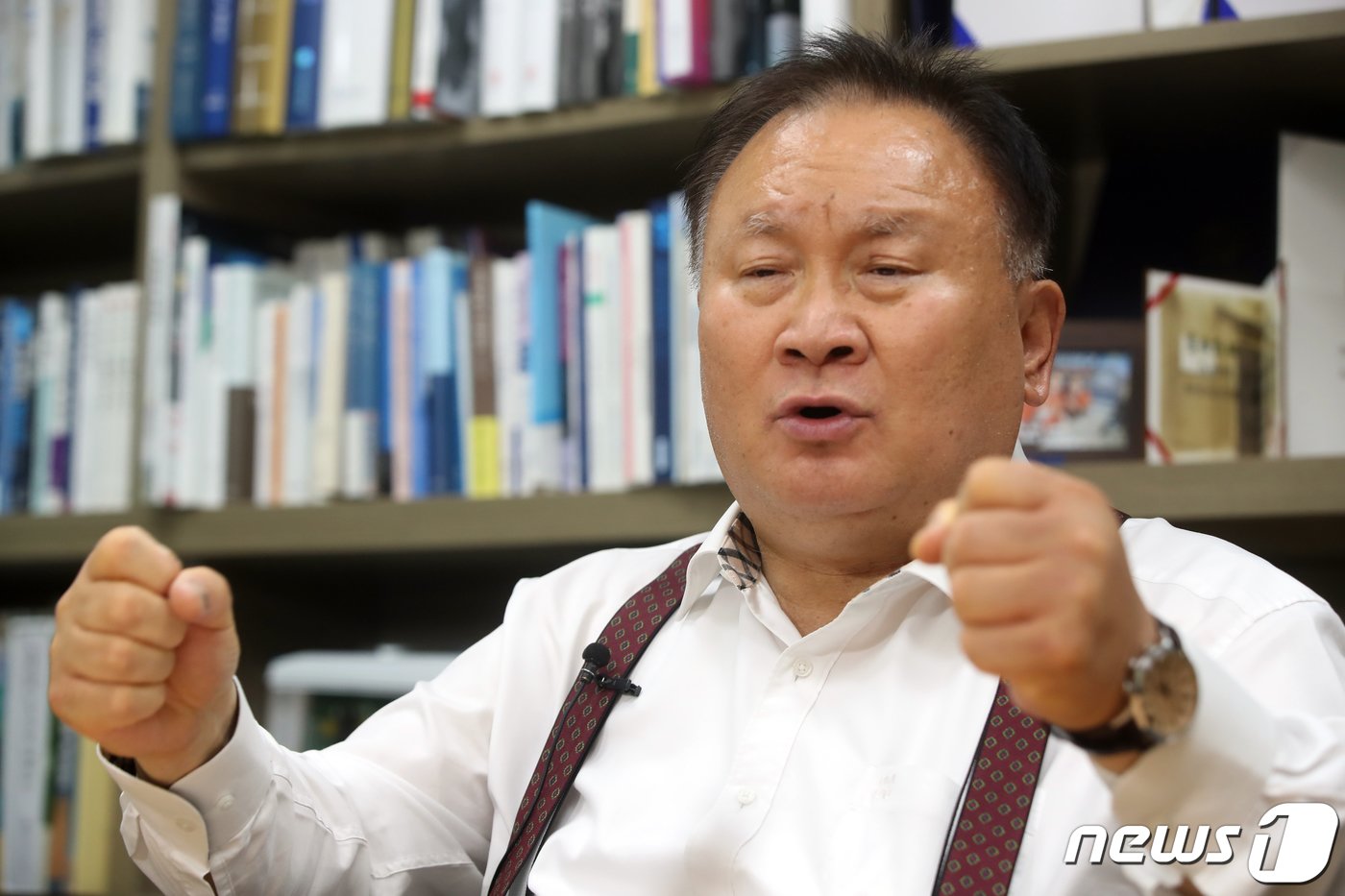 본문 이미지 - 이상민 더불어민주당 의원이 13일 오후 서울 여의도 국회 의원회관에서 뉴스1과 인터뷰를 하고 있다. 2023.7.13/뉴스1 ⓒ News1 황기선 기자