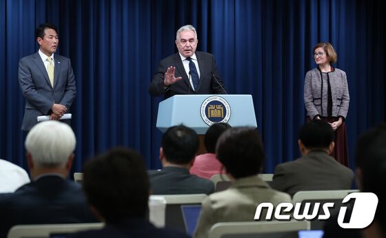 왼쪽부터 김태효 국가안보실 제1차장, 커트 캠벨 미국 백악관 국가안전보장회의(NSC) 인도·태평양 조정관, 카라 아베크롬비 NSC 국방·군축조정관. 2023.7.18/뉴스1 © News1 오대일 기자