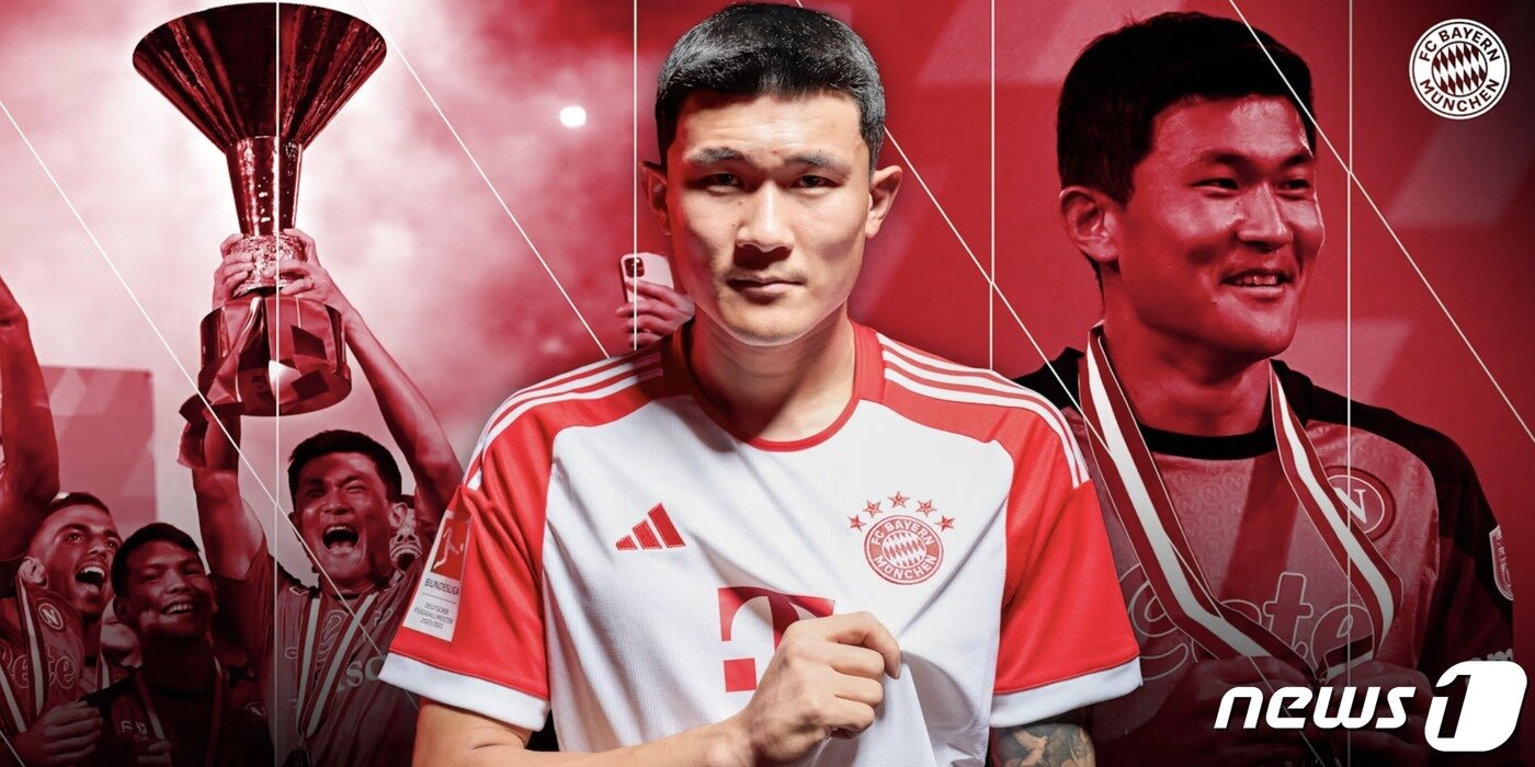 본문 이미지 - 한국 국가대표팀 수비수 김민재가 독일 분데스리가 전통의 명가 바이에른 뮌헨(독일)에 공식 입단했다. 뮌헨은 19일(한국시간) 홈페이지를 통해 "한국인 센터백 김민재와 2028년 6월30일까지 5년 계약을 완료했다＂고 밝혔다. (바이에른 뮌헨 구단 홈페이지 캡처) 2023.7.19/뉴스1