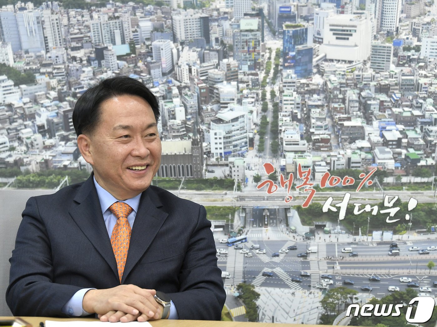 본문 이미지 - 이성헌 서울 서대문구청장이 지난 6일 구청장실에서 뉴스1과 인터뷰를 하고 있다. 2023.07.20/뉴스1 @News1