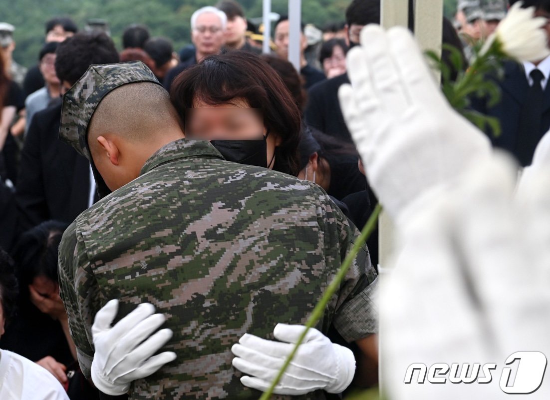 고&#40;故&#41; 채수근 해병대 상병 안장식. 2023.7.22/뉴스1 ⓒ News1 김기태 기자