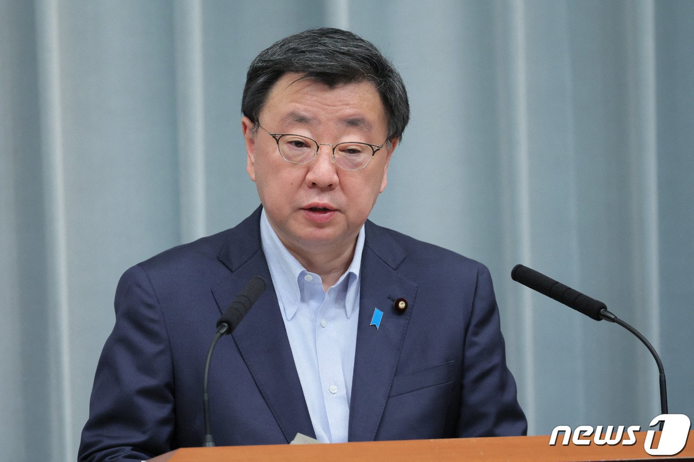 본문 이미지 - 마쓰노 히로카즈&#40;松野博一&#41; 일본 관방장관. 2023.07.25/ ⓒ AFP=뉴스1 ⓒ News1 김민수 기자
