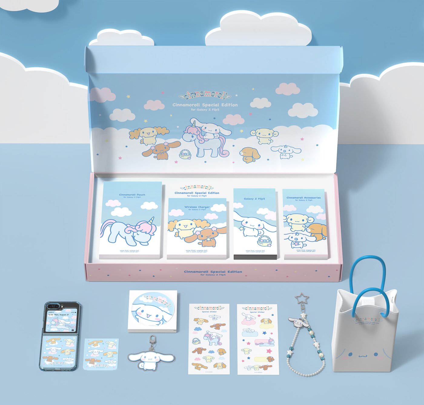 본문 이미지 - 롯데하이마트는 '갤럭시Z플립5 시나모롤 에디션'을 단독 판매한다.(롯데하이마트 제공)