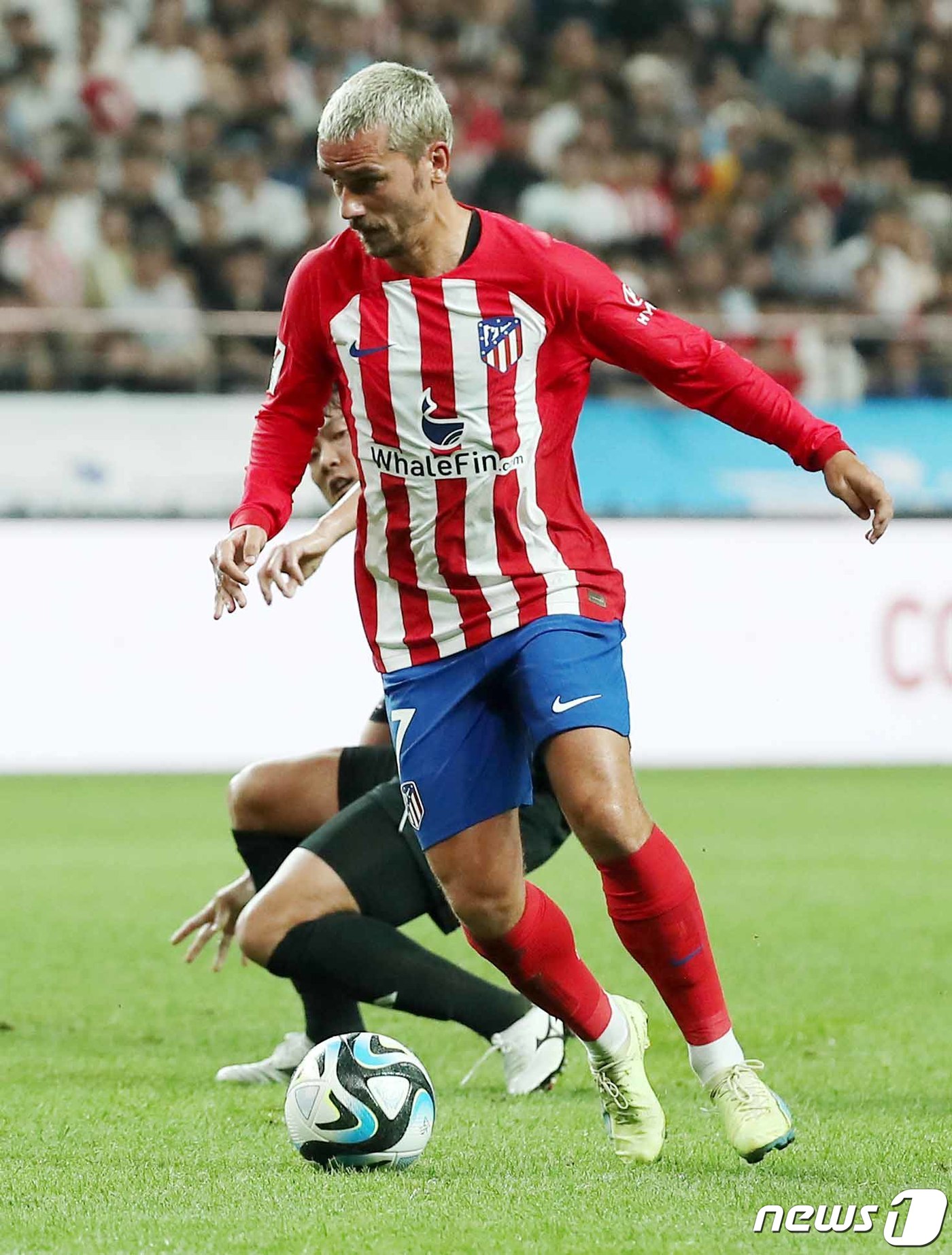 (서울=뉴스1) 민경석 기자 = 27일 오후 서울 마포구 서울월드컵경기장에서 열린 2023 쿠팡플레이 시리즈 1차전 팀 K리그와 아틀레티코 마드리드(AT 마드리드)의 경기에서 AT …