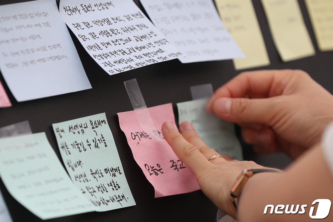 본문 이미지 - 서이초등학교 교사 분향소. /뉴스1 ⓒ News1 민경석 기자