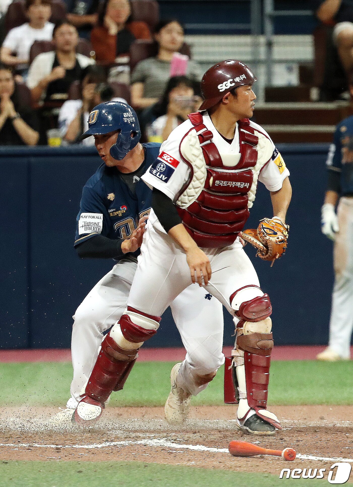 본문 이미지 - 키움 시절 포수 이지영의 모습. 2023.7.4/뉴스1 ⓒ News1 박지혜 기자