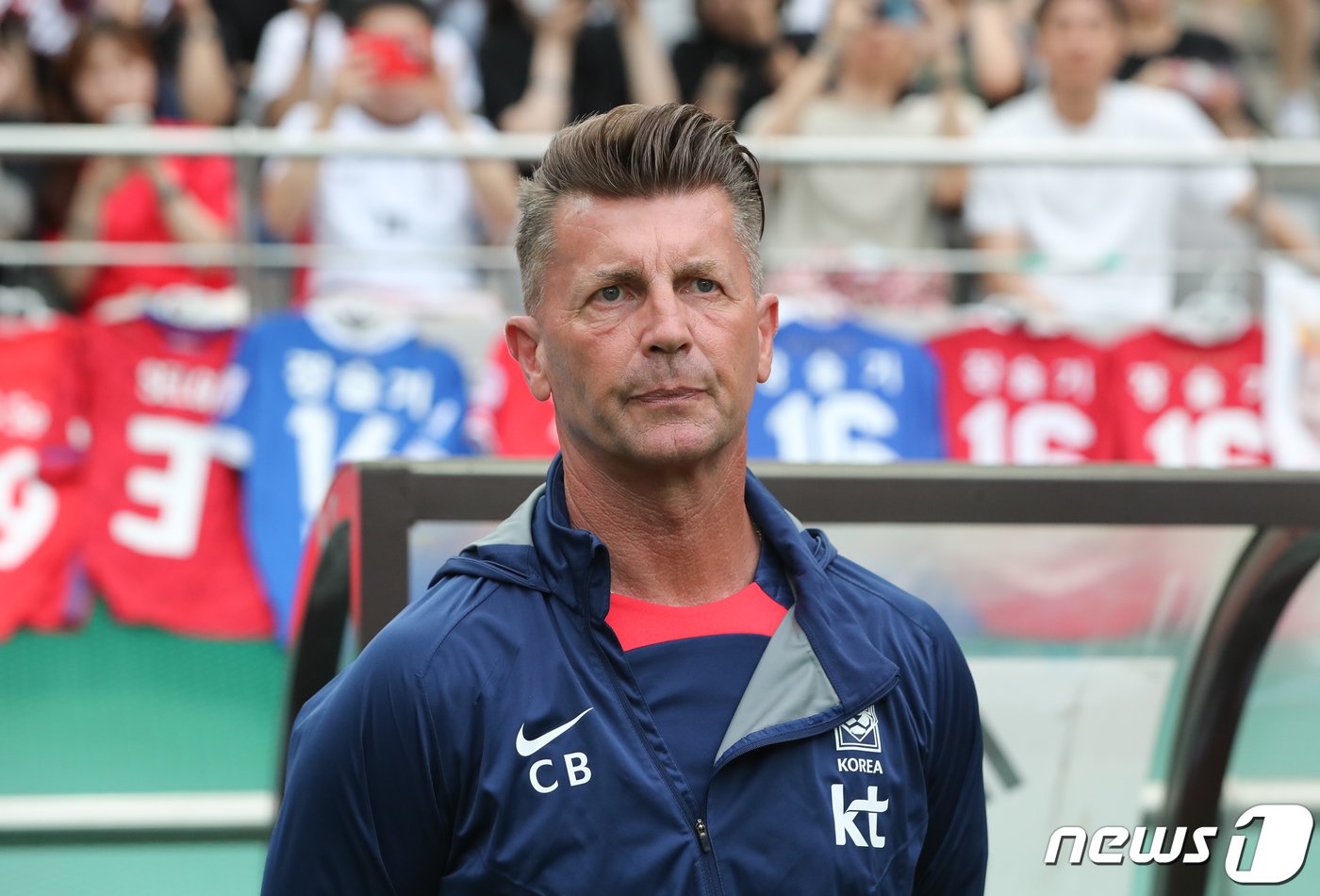 본문 이미지 - 콜린 벨 여자 축구대표팀 감독이 대한축구협회 4년 8개월 동행에 마침표를 찍었다. 2023.7.8/뉴스1 ⓒ News1 허경 기자