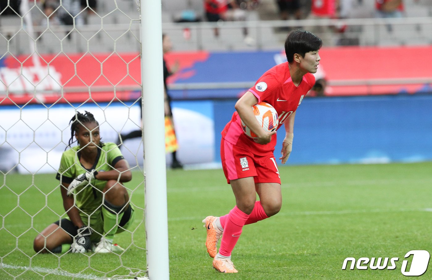 여자 축구대표팀의 지소연. /뉴스1 ⓒ News1 허경 기자