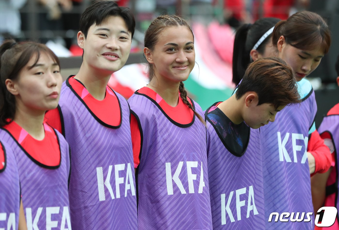 신구조화가 잘 이뤄진 여자축구 대표팀. 2023.7.8/뉴스1 ⓒ News1 DB