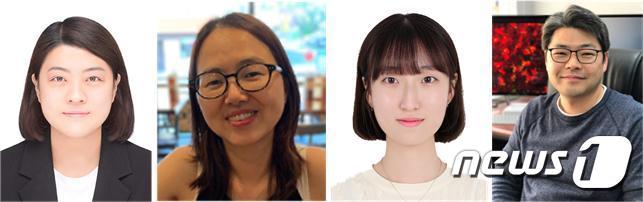 본문 이미지 - 왼쪽부터 KAIST 생명과학과 변유경 박사, 김남식 박사, 김규리 박사과정 학생, 정원석 교수