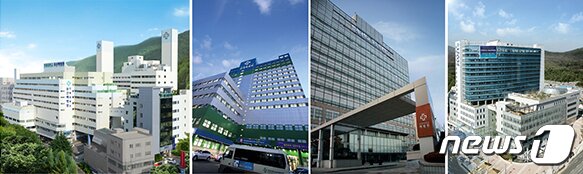 본문 이미지 - (왼쪽부터)부산백병원, 상계백병원, 일산백병원, 해운대백병원. 인제대백병원 제공