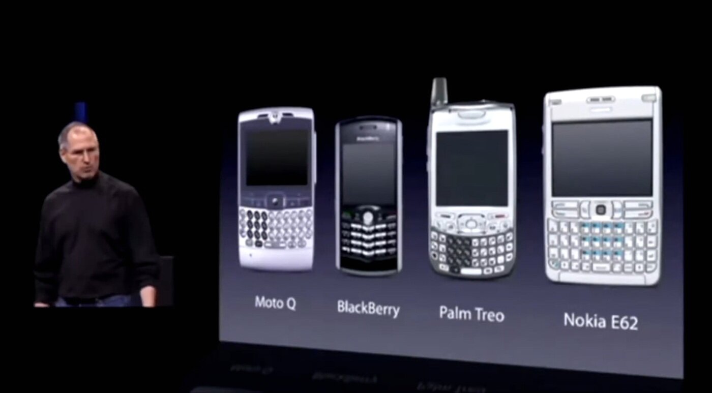 본문 이미지 - 2007년 아이폰을 처음 공개한 스티브잡스의 프레젠테이션 영상 갈무리