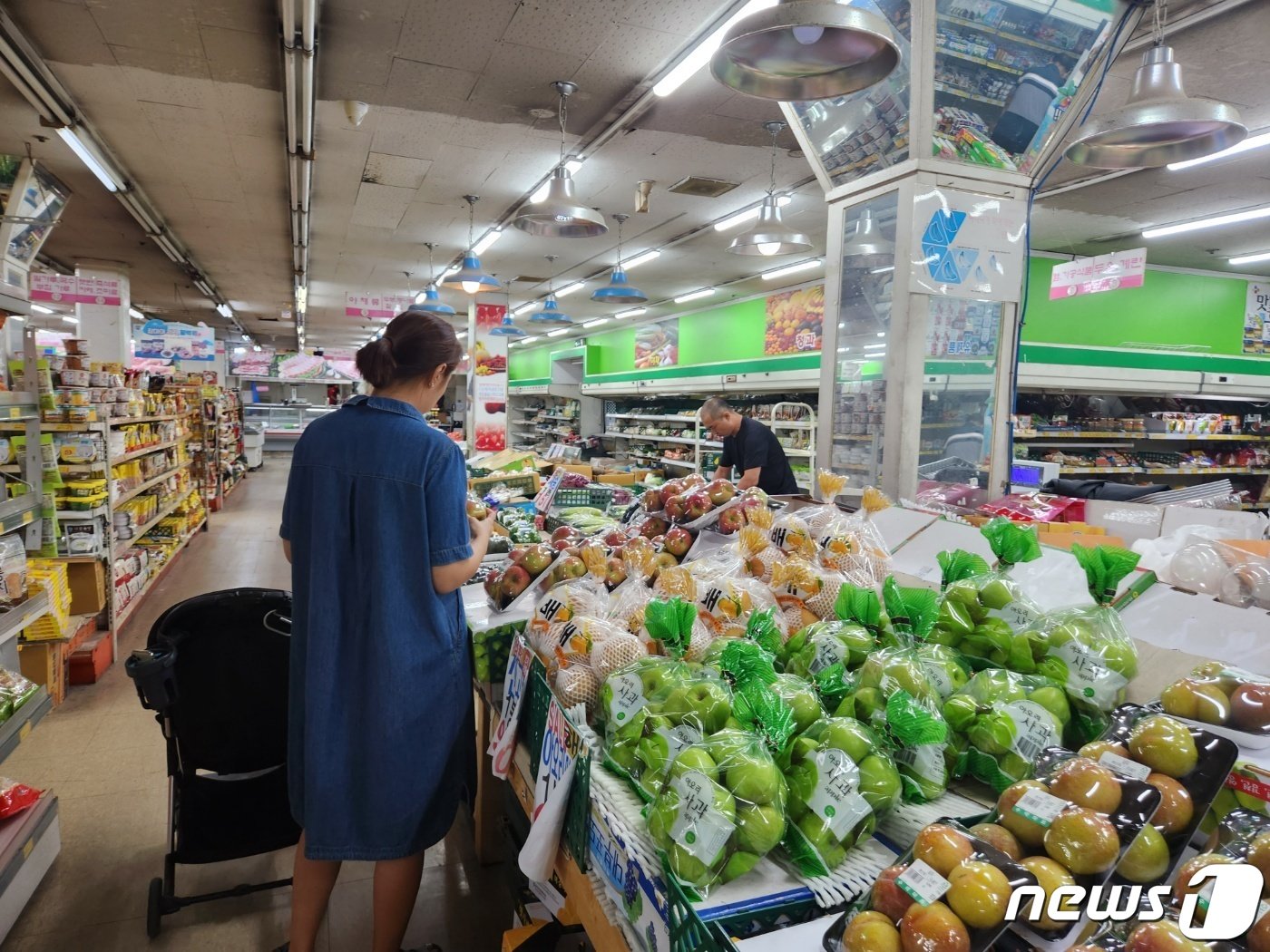 서울 마포구의 한 마트에서 장보는 주부. ⓒ News1