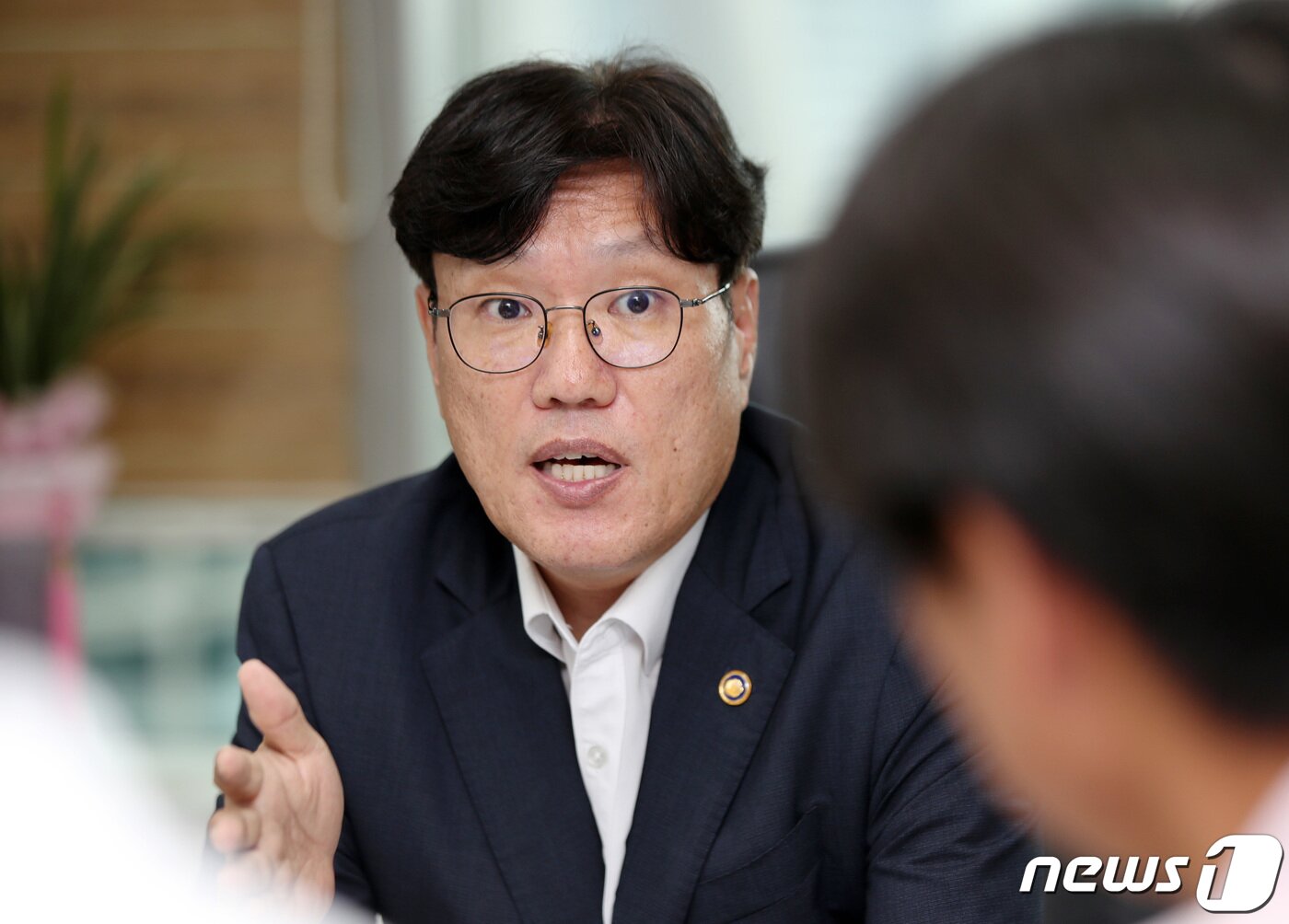 본문 이미지 - 조재호 농촌진흥청장이 지난 22일 서울 여의도사무소에서 <뉴스1>과 인터뷰하고 있다. 2023.8.22/뉴스1 ⓒ News1 구윤성 기자