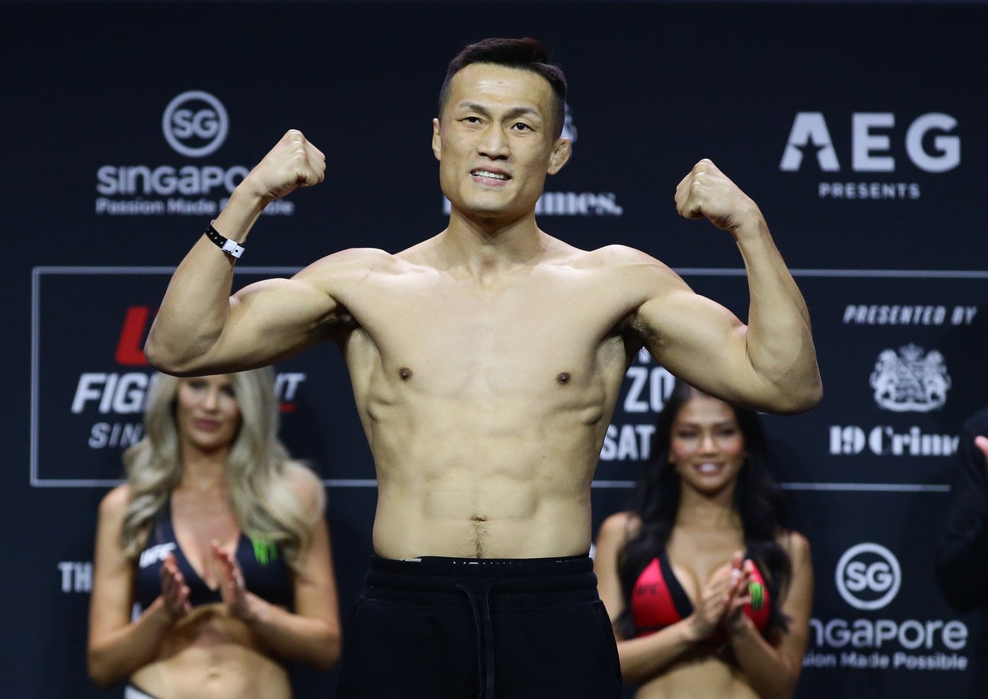 본문 이미지 - 계체를 마친 정찬성.(UFC 제공)