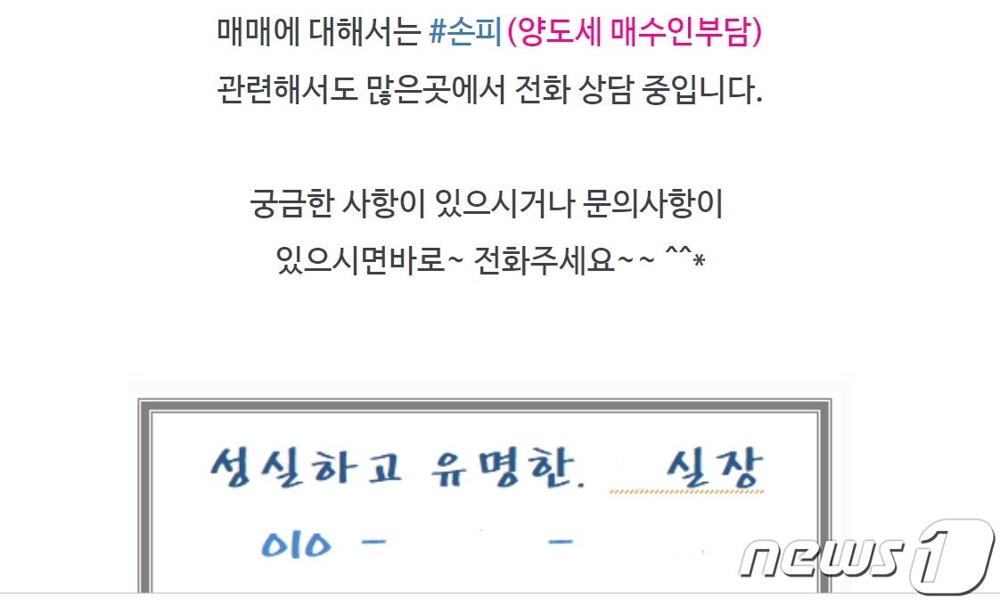 본문 이미지 - 한 블로그 게시물로 올라온 '손피' 광고 화면 갈무리. 2023. 8. 29/뉴스1
