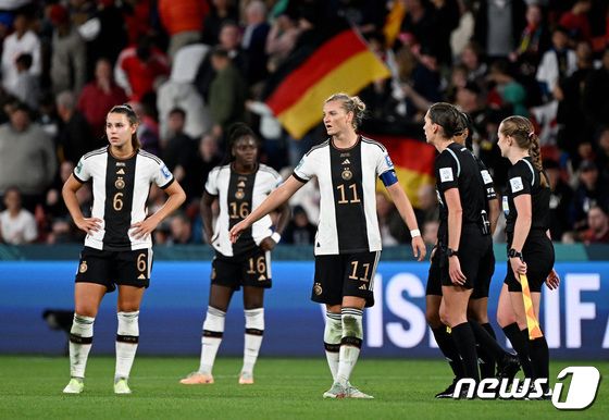 한국과 비기며 월드컵 16강 진출이 무산된 독일© 로이터=뉴스1