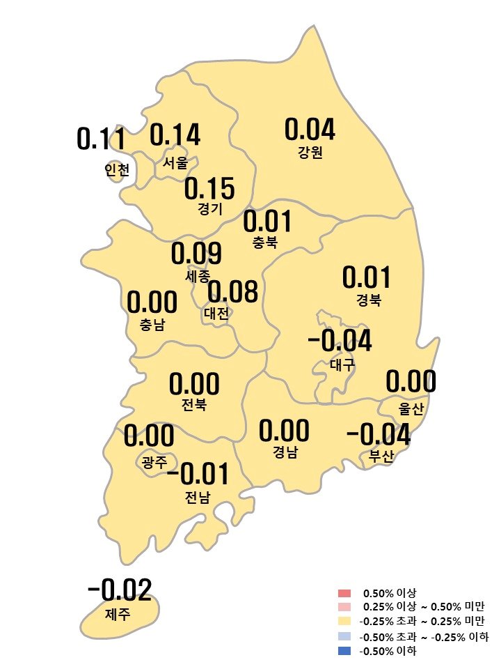 시도별 아파트 전세가격지수 변동률&#40;부동산원 제공&#41;