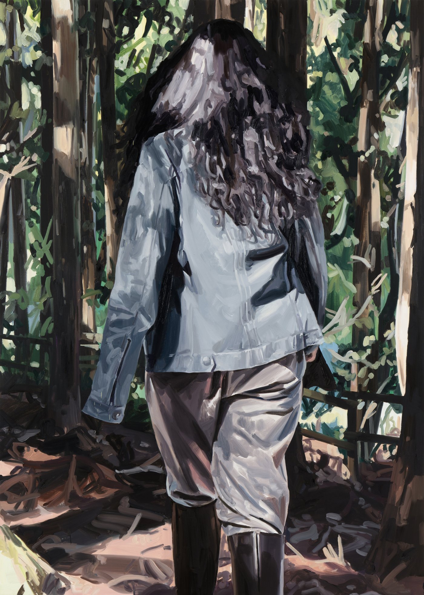 본문 이미지 - 윤미류, Hunter-Walker 1, 2023, 캔버스에 유채, 259.1&times;193.9cm (서울시립미술관 제공) 