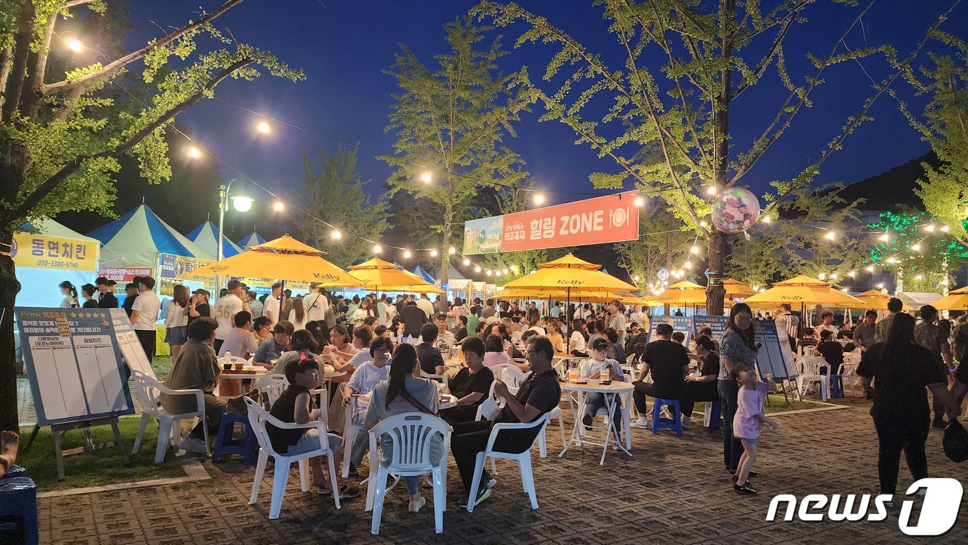 본문 이미지 - 홍천강 별빛음악 맥주축제.(홍천군 제공)/뉴스1