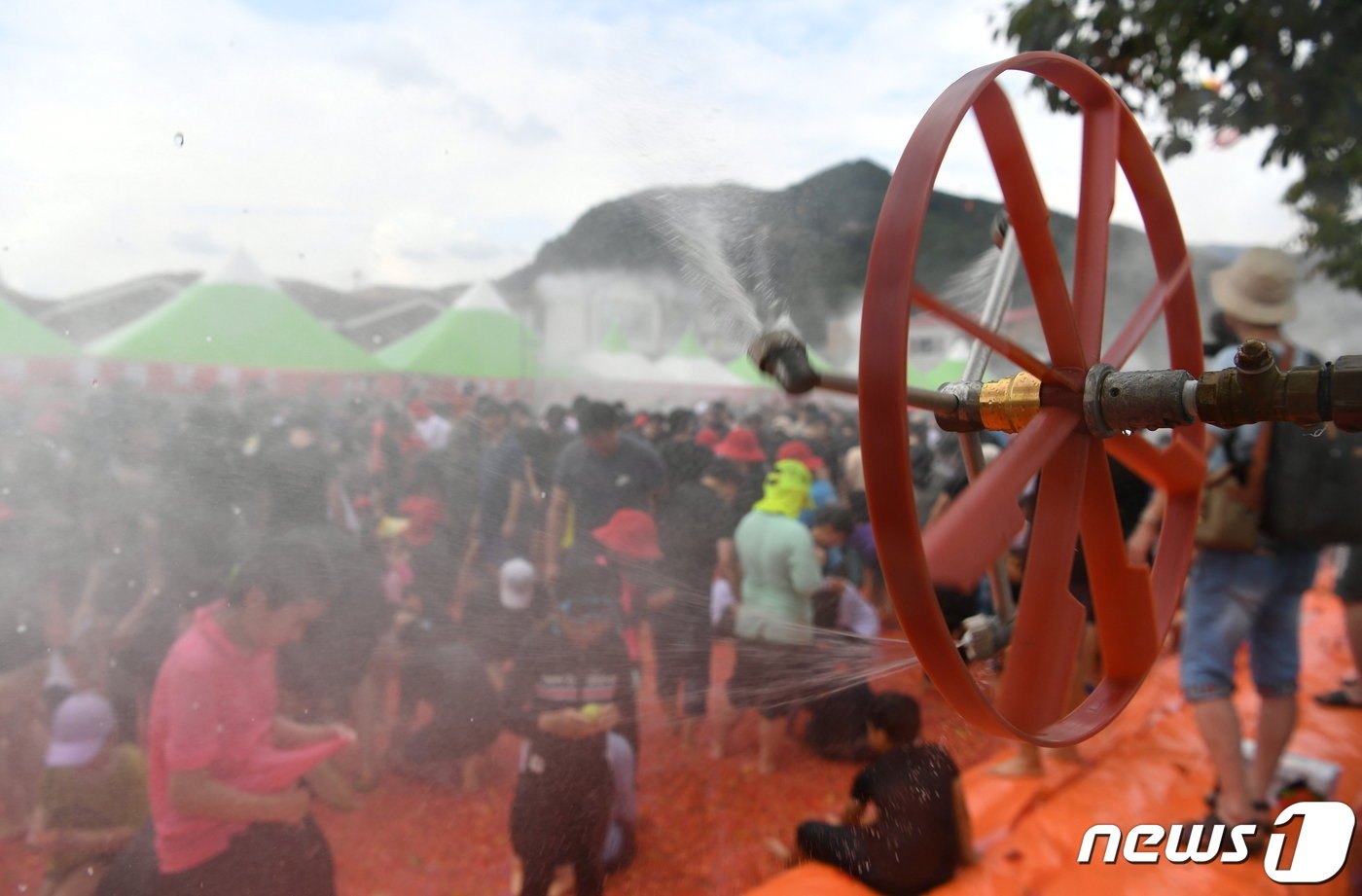 2023 화천토마토축제장 폭염 대비 시설.&#40;화천군 제공&#41;/뉴스1