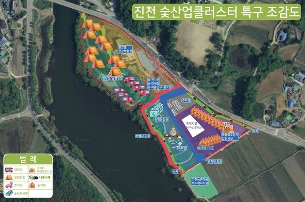 본문 이미지 - 진천 숯산업클러스터 특구 조감도.(진천군 제공)/뉴스1