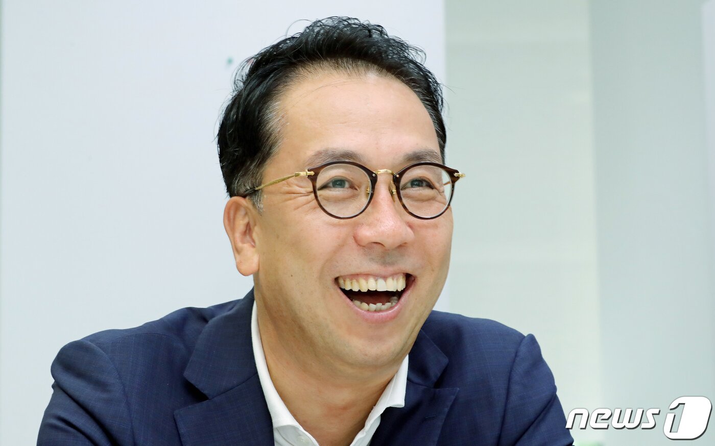 본문 이미지 - 최광용 우리와 대표가 7일 서울 중구 우리와 사옥에서 뉴스1과 인터뷰 하고 있다. 2023.8.7/뉴스1 ⓒ News1 장수영 기자