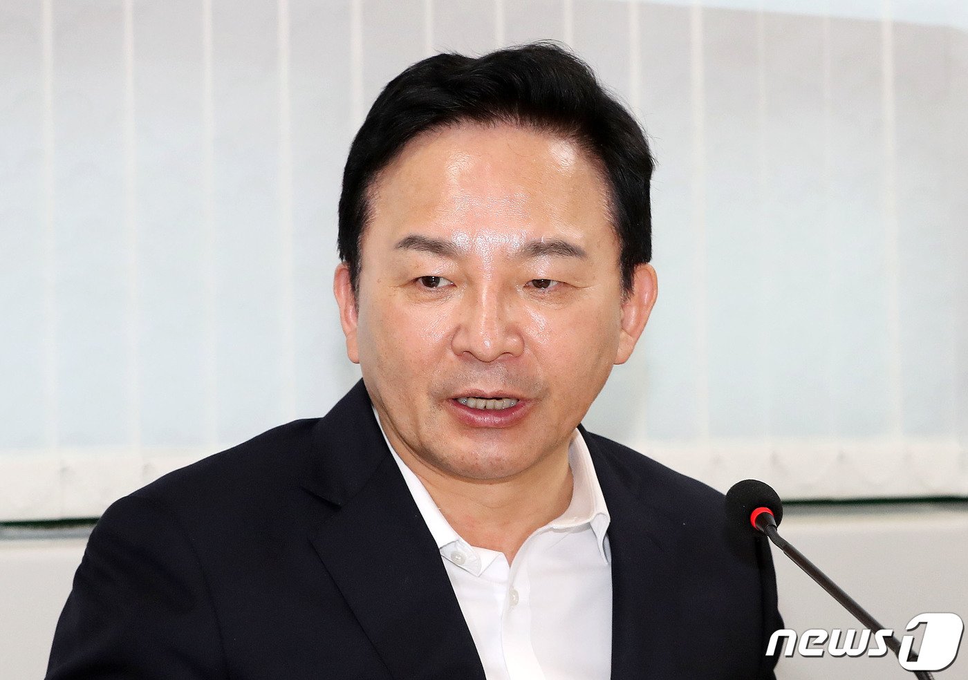 본문 이미지 - 원희룡 국토교통부 장관이 7일 오후 서울 강남구 한국시설안전협회에서 열린 무량판 민간아파트 전수조사 관련 점검회의에서 모두발언을 하고 있다. 2023.8.7./뉴스1 ⓒ News1 박세연 기자
