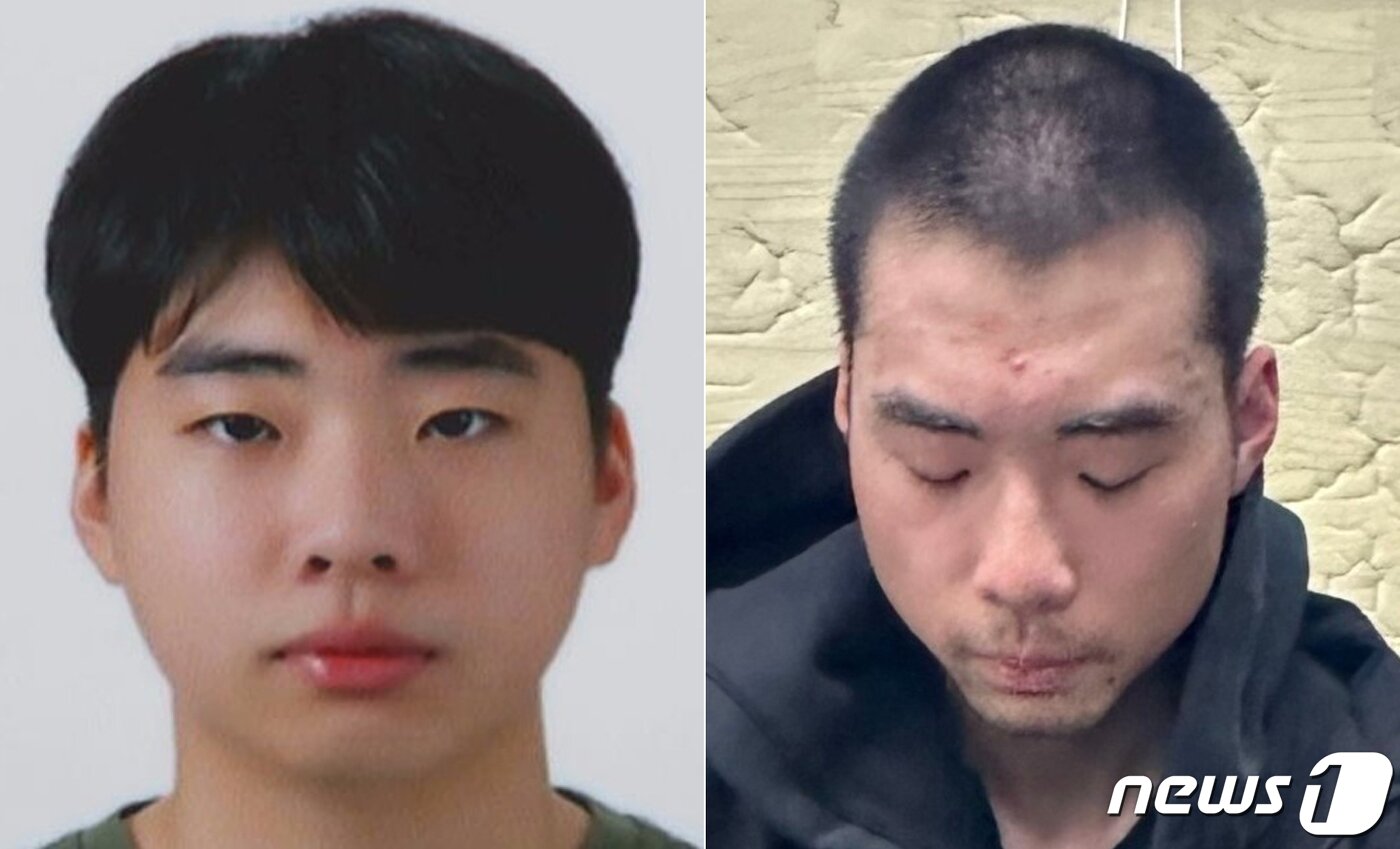 본문 이미지 - 경기남부경찰청이 7일 경기 분당시 흉기난동 사건 피의자 최원종(22)의 신상정보를 공개했다. 최원종은 지난 3일 오후 5시 59분 성남시 분당구 서현역 AK플라자에서 흉기를 휘둘러 14명 사상자를 낸 혐의를 받는다. 사진 왼쪽은 운전면허증 사진 오른쪽은 검거당시 모습.(경기남부경찰청 제공). 2023.8.7/뉴스1
