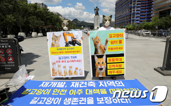 한국동물보호연합 \'길고양이 쉼터를 마련하라\'