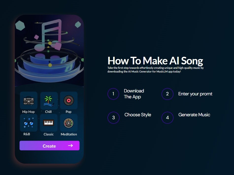 지난 5월 구글이 시범적으로 선보인 텍스트 기반 자동 작곡 인공지능&#40;AI&#41; 모델 &#39;MusicLM&#39;의 모습&#40;구글 홈페이지 갈무리&#41; 2023.8.9.