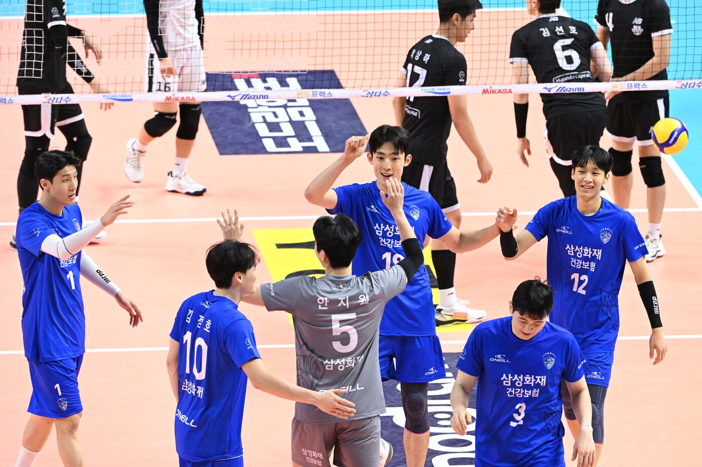 본문 이미지 - 현대캐피탈을 제압한 삼성화재 (한국배구연맹 제공) ⓒ News1 