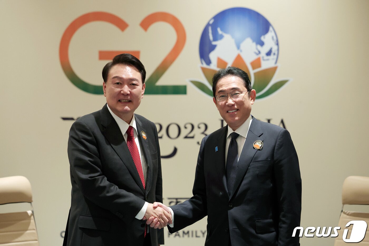 본문 이미지 - 윤석열 대통령(왼쪽)과 기시다 후미오 일본 총리. (대통령실 홈페이지) 2023.9.10/뉴스1 ⓒ News1 오대일 기자
