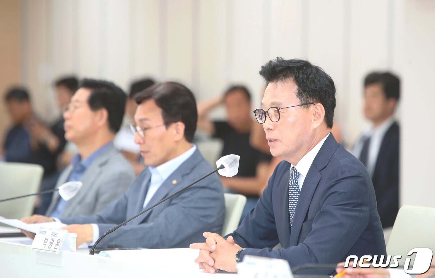 본문 이미지 - 박광온 더불어민주당 원내대표가 11일 광주광역시청에서 열린 2023더불어민주당 - 광주시 예산정책협의회에서 모두발언을 하고 있다. 2023.9.11/뉴스1 ⓒ News1 김태성 기자