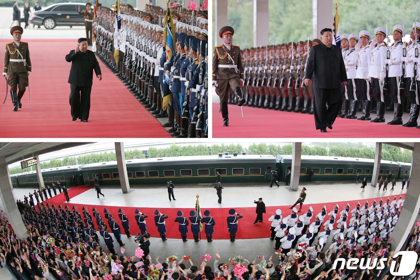 본문 이미지 - &#40;평양 노동신문=뉴스1&#41; = 북한 김정은 노동당 총비서가 러시아 방문을 위해 전용열차로 평양을 출발하는 모습 2023.09.12 [국내에서만 사용가능. 재배포 금지. DB 금지. For Use Only in the Republic of Korea. Redistribution Prohibited] rodongphoto@news1.kr