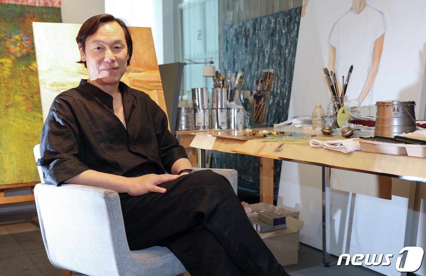 본문 이미지 - 송지오 인터내셔널 회장이 12일 서울 성동구 본사에서 뉴스1과 인터뷰를 하고 있다. 2023.9.12/뉴스1 ⓒ News1 이동해 기자