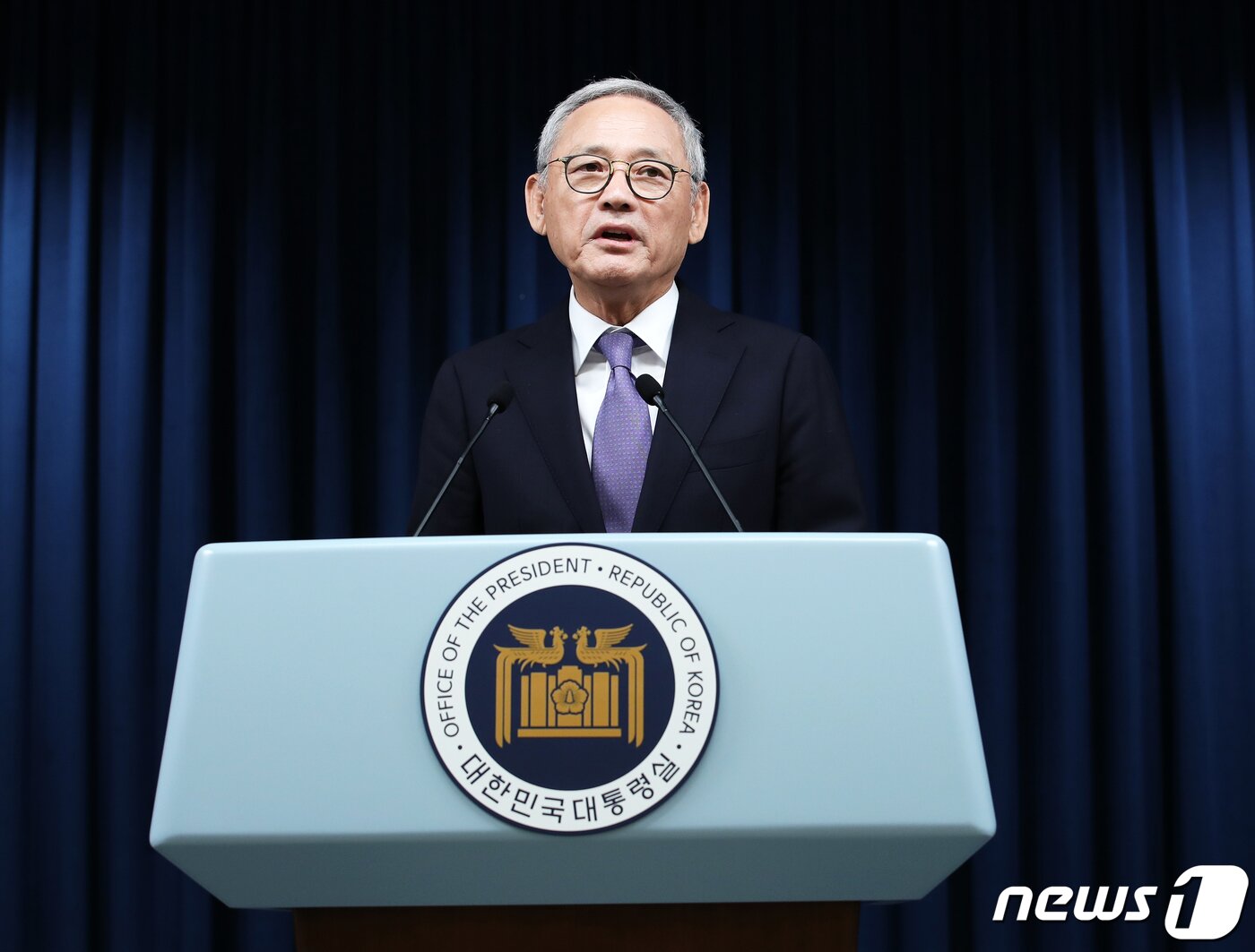 본문 이미지 - 문화체육관광부 장관 후보자에 지명된 유인촌 대통령실 문화체육특별보좌관이 13일 오후 용산 대통령실 청사에서 열린 정무직 인선 발표 브리핑에서 소감을 밝히고 있다. 2023.9.13/뉴스1 ⓒ News1 오대일 기자