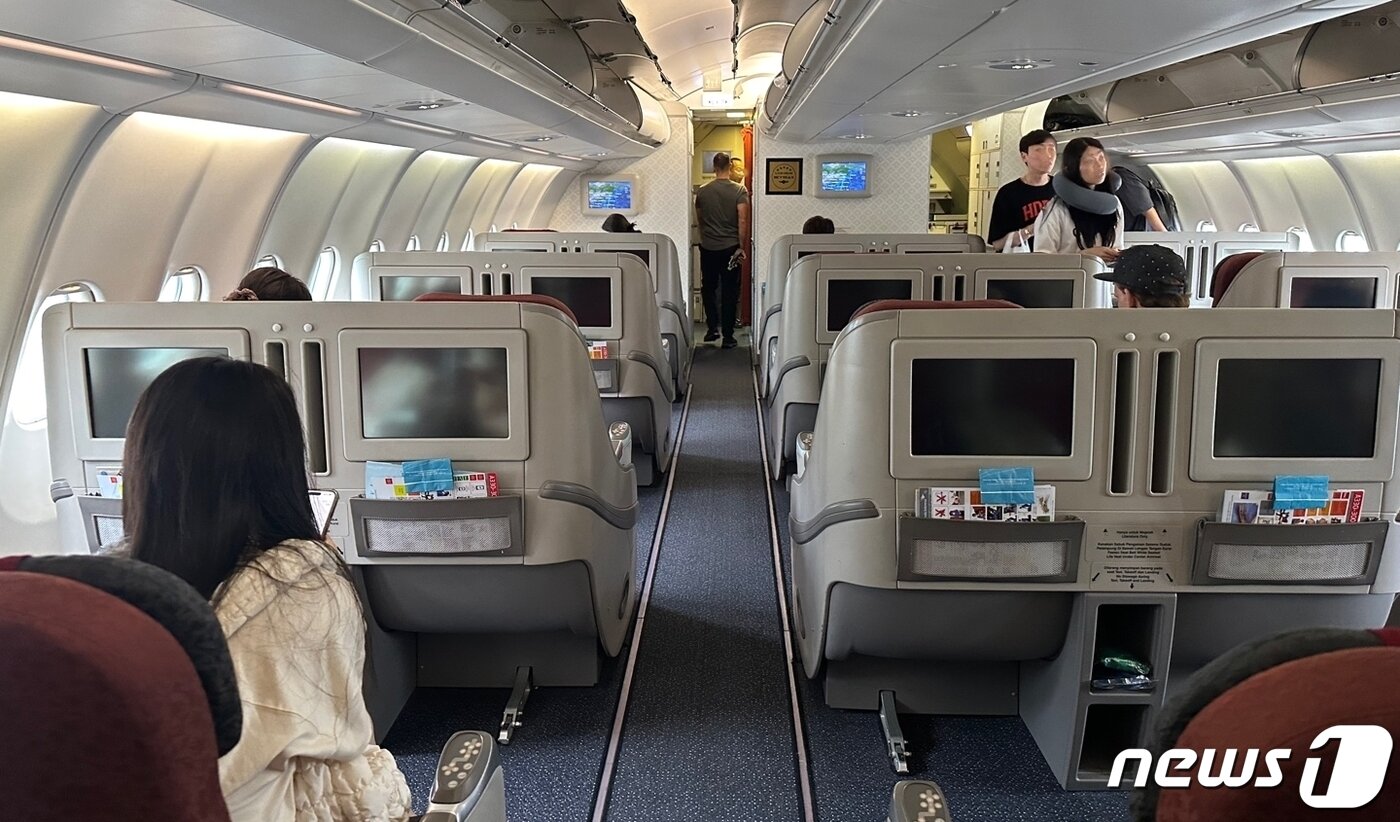 본문 이미지 - 가루다인도네시아 항공 비즈니스석ⓒ뉴스1 