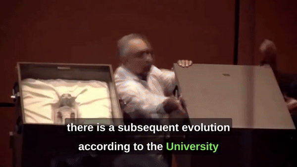 본문 이미지 - 멕시코 의회에서 나온 외계인 추정 시신. 'New York Post' 영상 갈무리