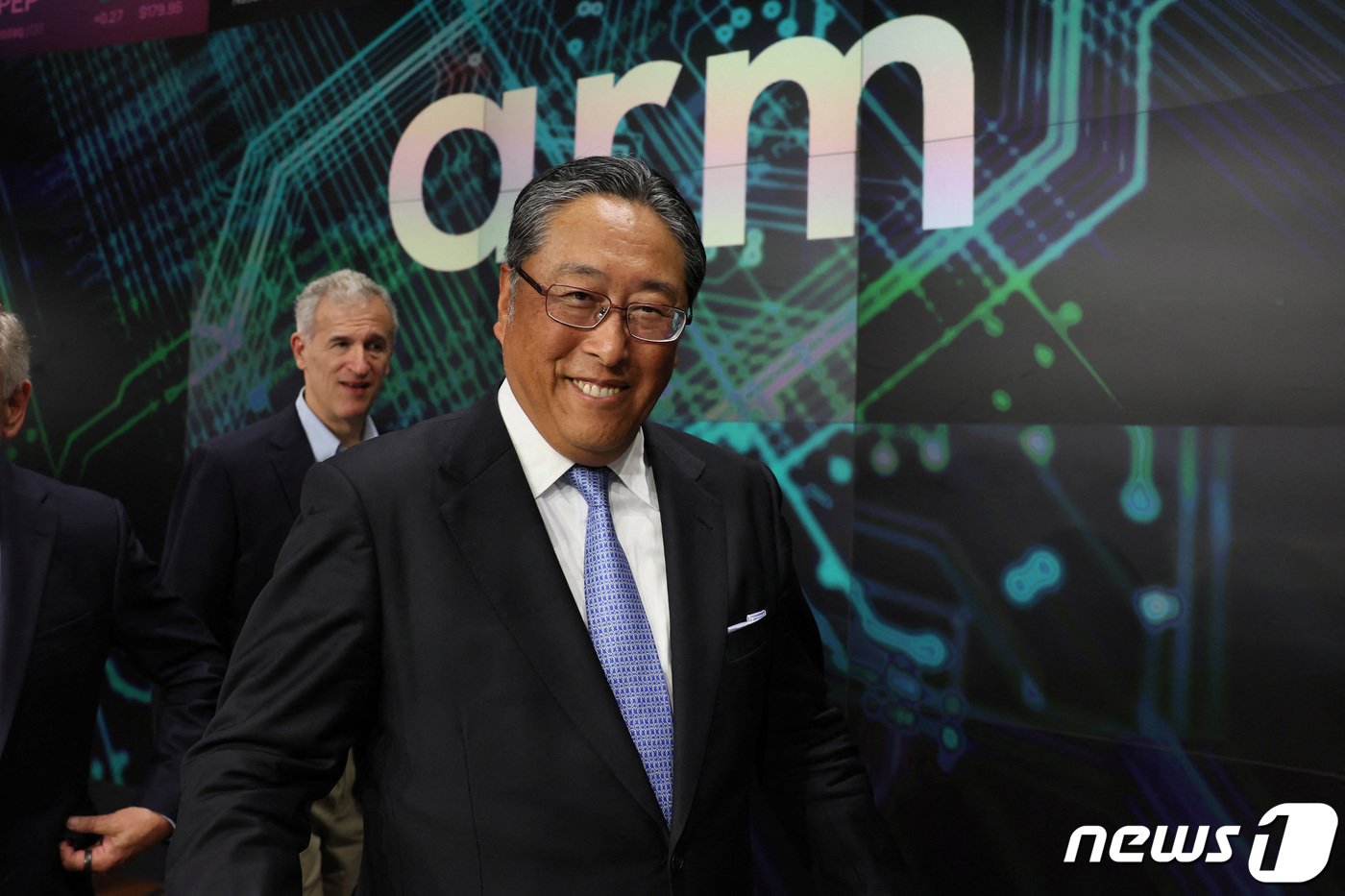 ARM IPO에 참석한 소프트뱅크 CFO 고토 요시미츠. ⓒ 로이터=뉴스1 ⓒ News1 박형기 기자